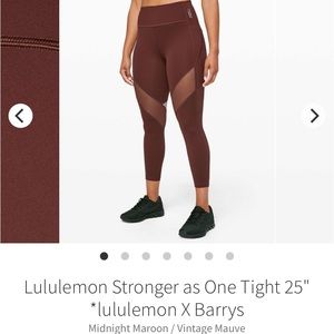 Lululemon x Barry’s limited edition legging with mesh cutouts & pockets